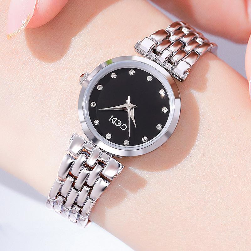 

Gedi Fashion Watch For Women With Quartz Movement Waterproof Casual Leather Band For Daily Wear чорний