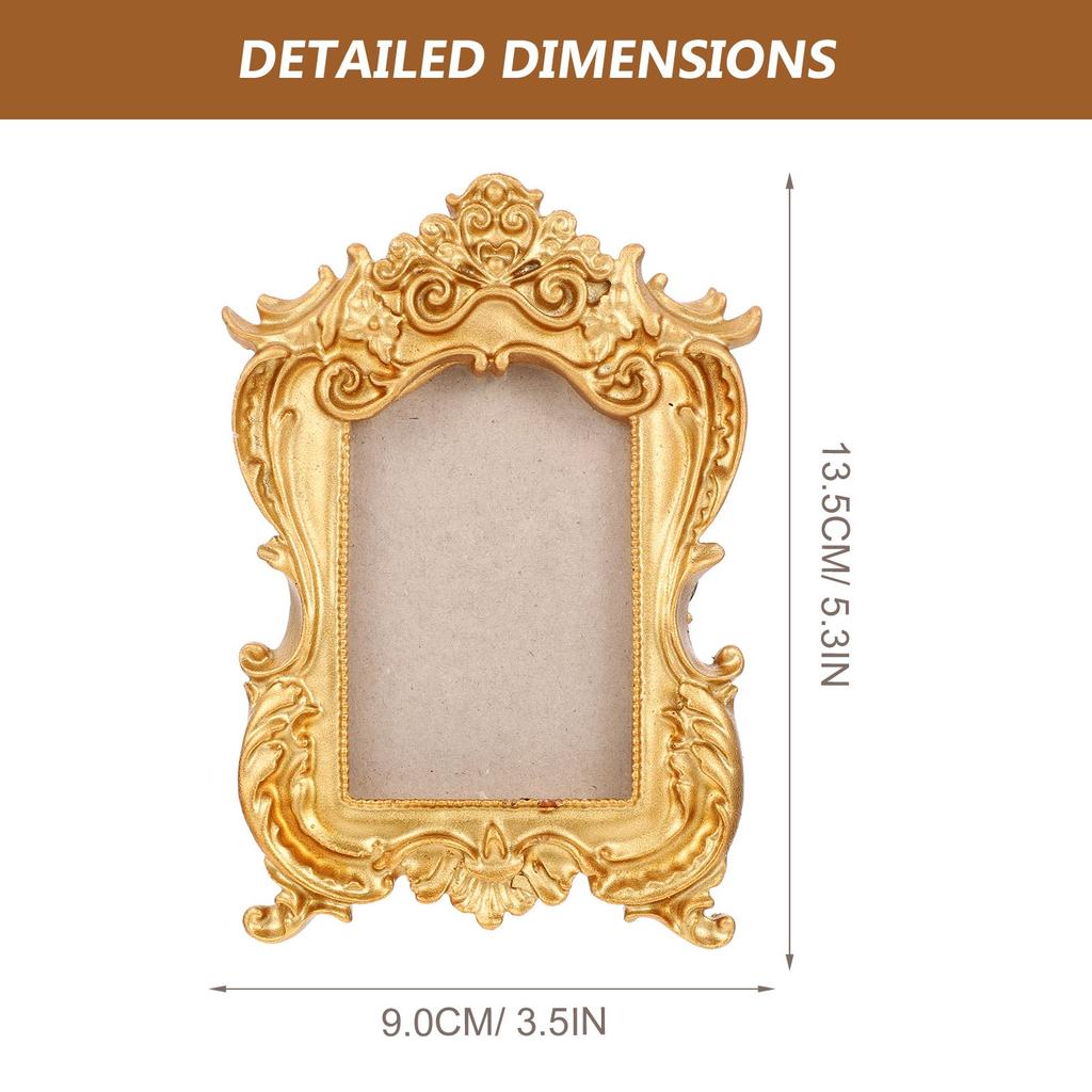 Rahmen Foto Bild Halter Rahmen Vintage Display Tischplatte Gold Desktop Rustikalen Hochzeit Dekorative Memorial Barock Verziert