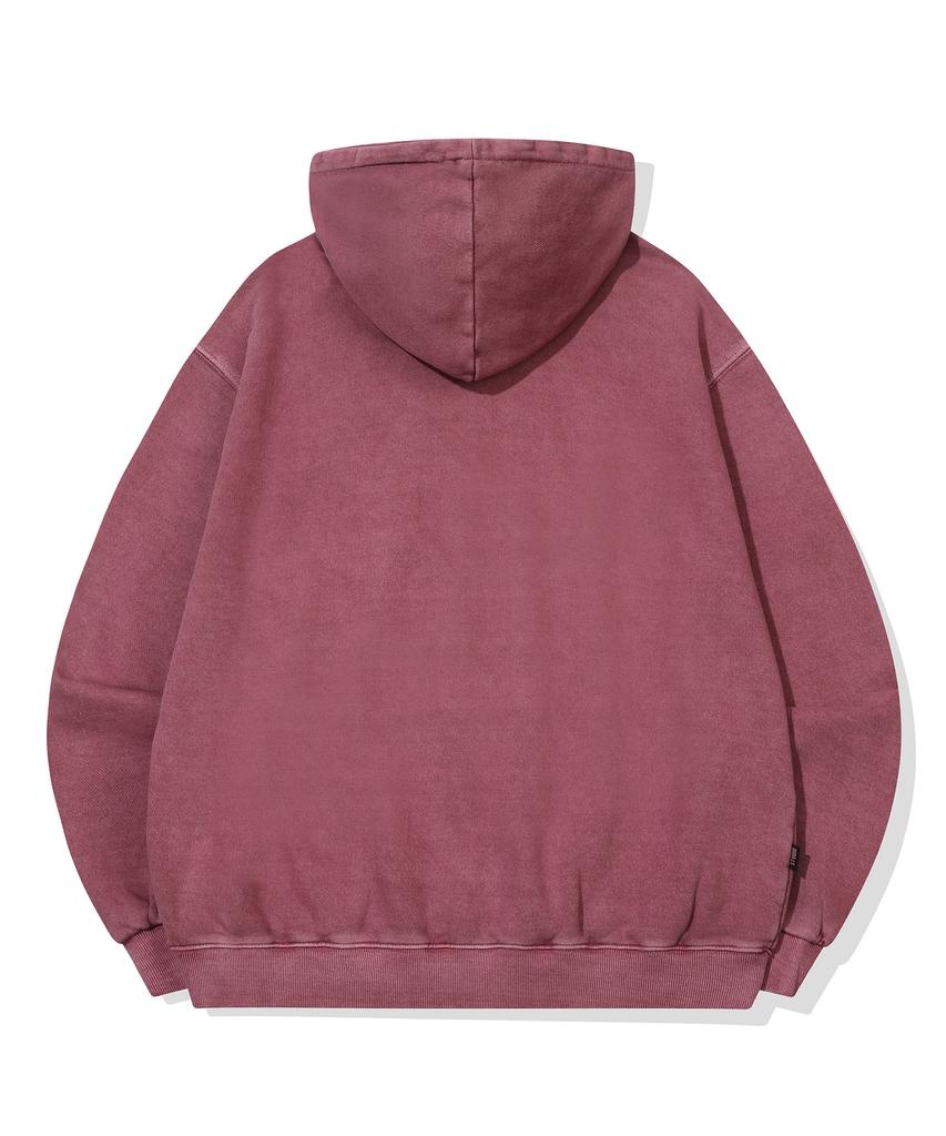 Urban Keyring Crop Pigment Hoodie Dusty Pink