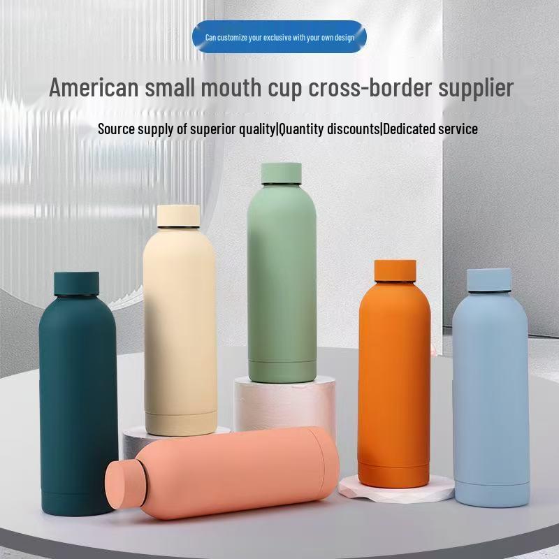 Neue mattierte Edelstahl-Isolierwasserflasche - Tragbar, schlichter Stil für Sport und Outdoor-Einsatz