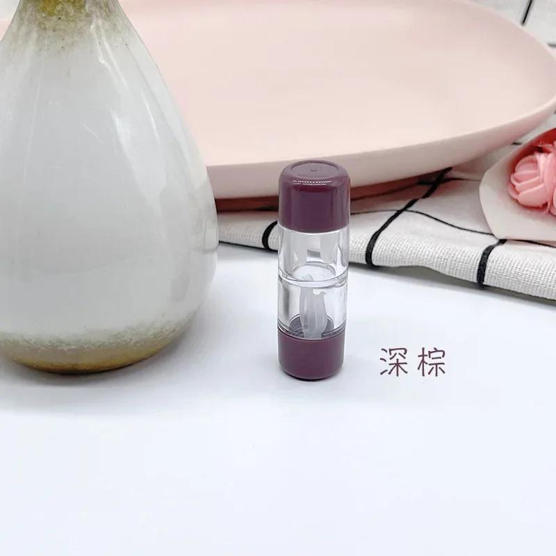 Portable Colored Contact Lens Cases for Travel L+R Lens Holder Transparent Eyes Contacts Travel Kit Holder Lens Container