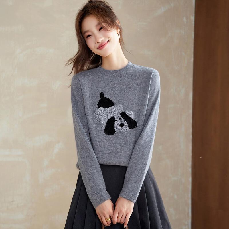 Женский свитер Srcr 100% кашемир с мультяшной интарсией XL