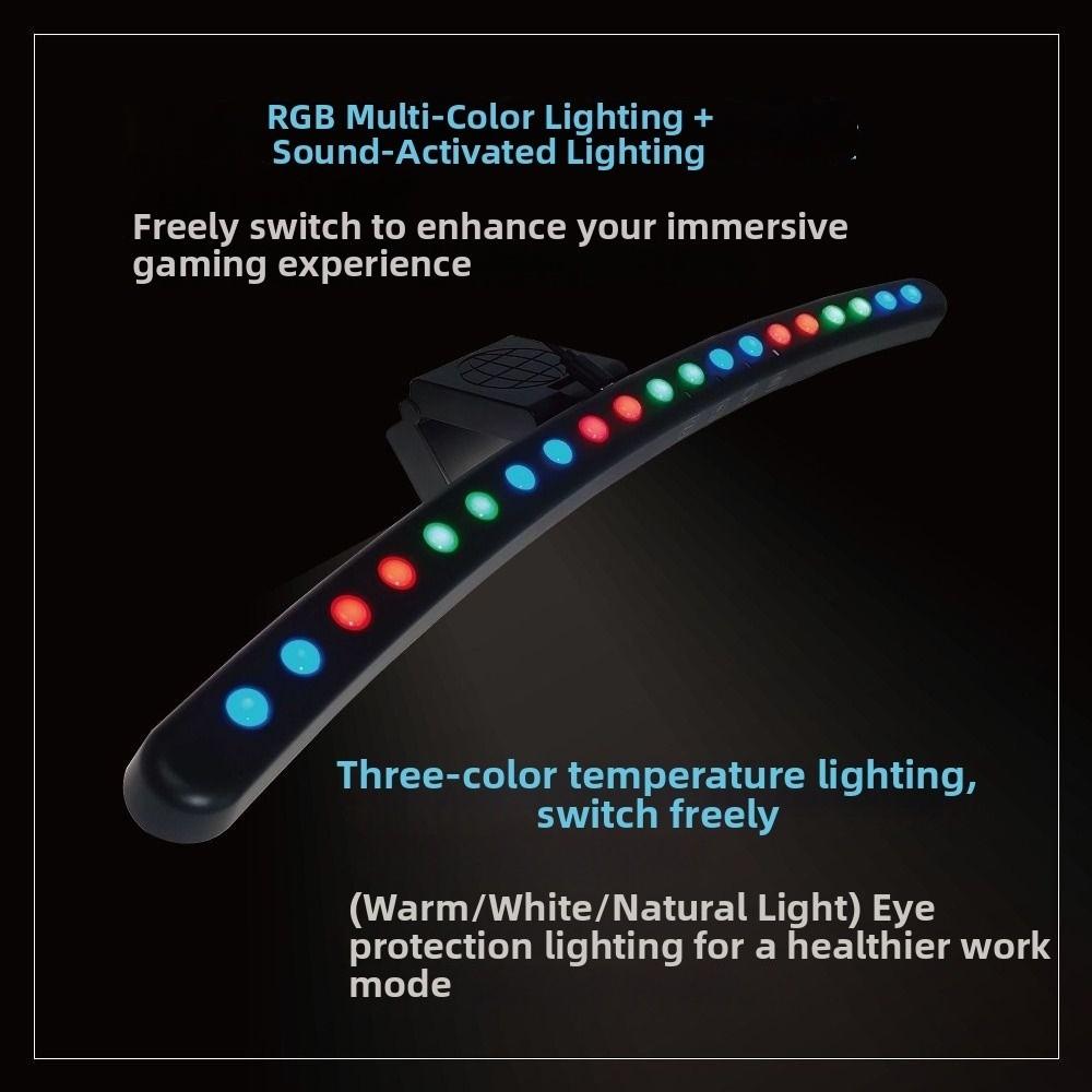 RGB Atmosphere Screen Hanging Lamp Dimming Function Gaming Monitor Lights Work Desk