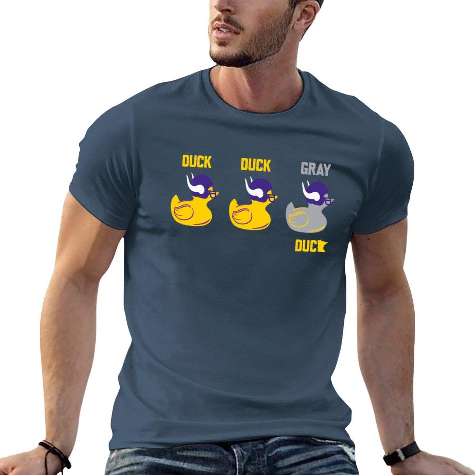 Duck Duck Gray Duck Vikings Celebration Tshirt Unisex T Shirts For Unisex T Shirts With Prints T Shirts For Unisex Slim Fit Tshirt S