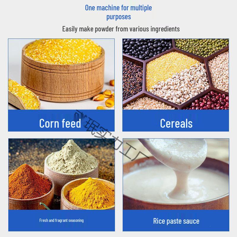 Superfine Household & Commercial Grain Grinder for Corn, Five Grains, and Miscellaneous Grains (Dry & Wet)