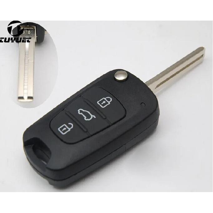 Car Key Shell Replacement For  Hyundai I30 IX35 Flip Folding Remote Key Case Blank Cover 3 Buttons