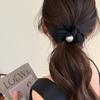 Elegant Korean Style Satin Hair Ties with Butterfly Knots and Pearls for Women Girls Children Fashionable Hair Bands