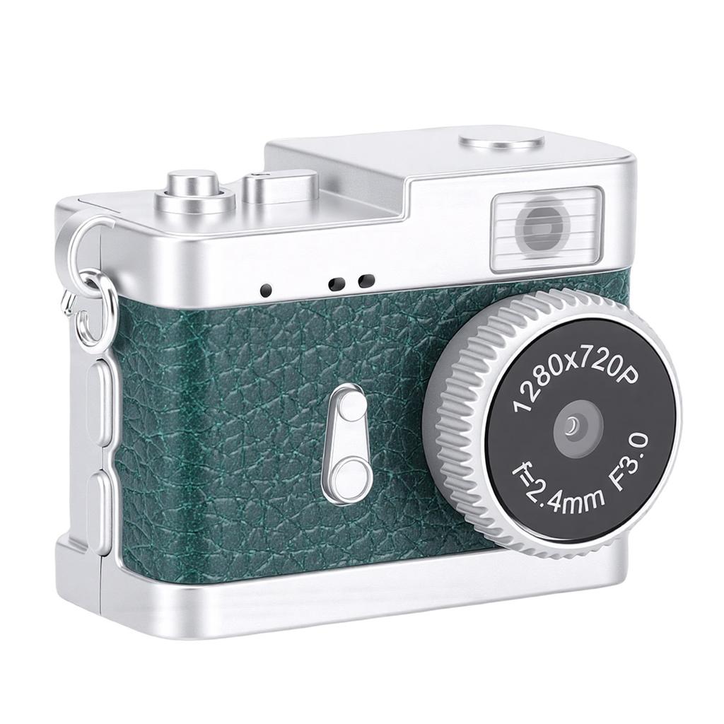 Keychain Camera 720P HD 5MP Digital Tiny Camera Video Recorder with 0.96in LCD Screen 32GB Memory Card LED Fill Light