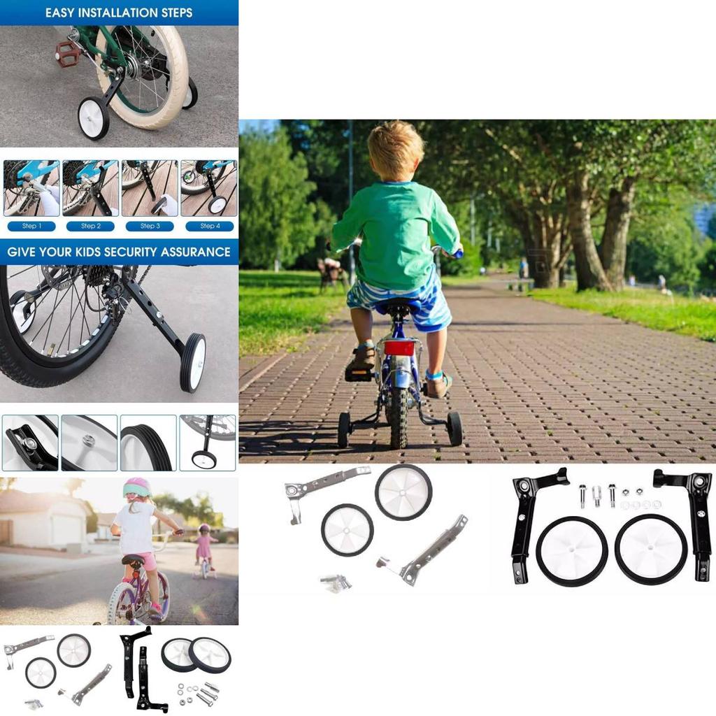 Versatile Adjustable Training Wheel Support For Children's Bikes With Sturdy Build