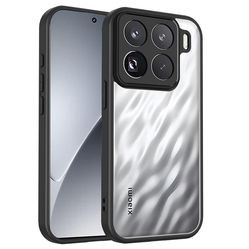 

Прозрачный силиконовый чехол для Xiaomi 15T Pro xiaomi15T pro 15Tpro Задняя панель из ПК ТПУ бампер Ударопрочный Прозрачный чехол для телефона xiaomi 15T Pro чёрный