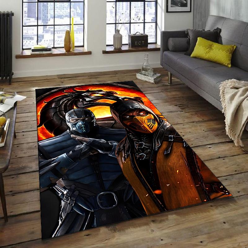 1pc Mortal Kombat3 Design Area Rug - Non-Slip, Soft & Cozy Floor Mat for Living Room, Bedroom, Office - Indoor/Outdoor Decorative Carpet