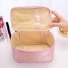 Women's Hand Makeup Bag Alphabet Color Square Travel Hand Storage Toiletry Bag