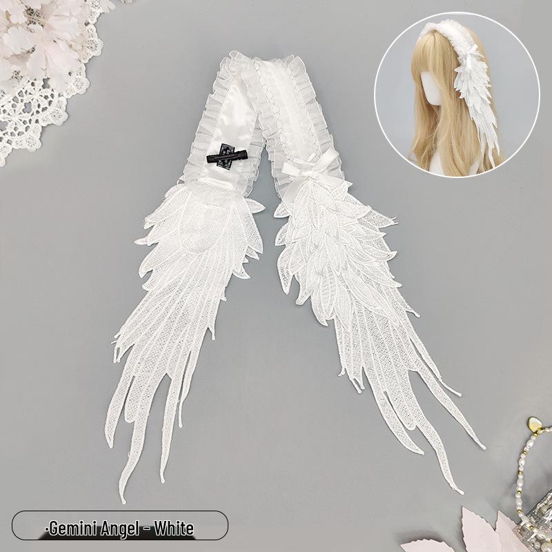 Gothic Lolita Angel Wing Lace Headband