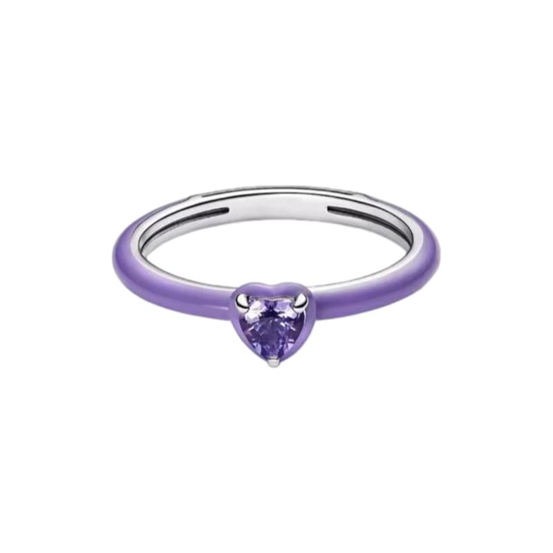 New 925 Silver Three-Leaf Clover Alphabet Heart Flower Women's Ring Suitable for Wedding Party Fashion DIY Gift