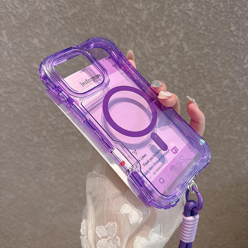 

Three-in-one Magnetic Mobile Phone Case with Same Color PC+TPU Anti-fall and Impact Resistant for IP16promax For iPhone 17 Pro Max