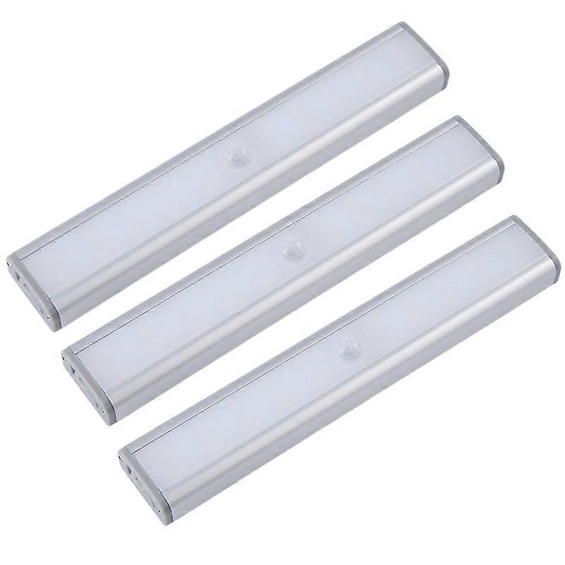 3x LED Motion Sensor Under Cabinet Closet Light USB Rechargeable Kitchen Lamp Strip