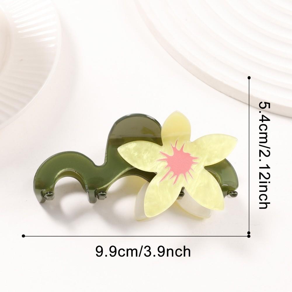 Colorful Flower Hair Claw 9.9CM Large Hair Claw Fashion Hair Clips Women