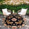 Tiger pattern round rug,Carpet Rug for Living Room Bedroom Playroom ,Non-slip Floor Mat,Holiday Gifts and Birthday Gifts.