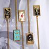 Stylish Tarot Pendant Necklace Tarot Card Enthusiast Present Fashion Tarot Jewelry Party and Festival Necklace for Daily