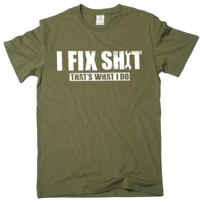 Men's Funny DIY Garage T-Shirt Mens Womens Tees Top I Fix Things Shirt Fathers Day Mechanic Shirt
