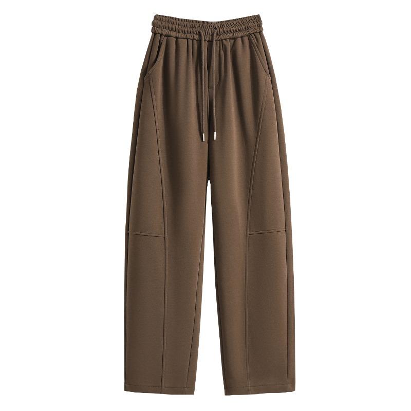 DIMANAF Autumn Winter Plus Size Women Cothing Basic Harem Oversize Casual Trousers Long Pants Elastic Waist Vintage Lady Loose 2025