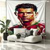 CR7 Cristiano Ronaldo Wall Tapestry Aesthetic Wall Hanging Printed Fabric Blanket Decorative Tapestries for Bedroom Living Room Home Decor