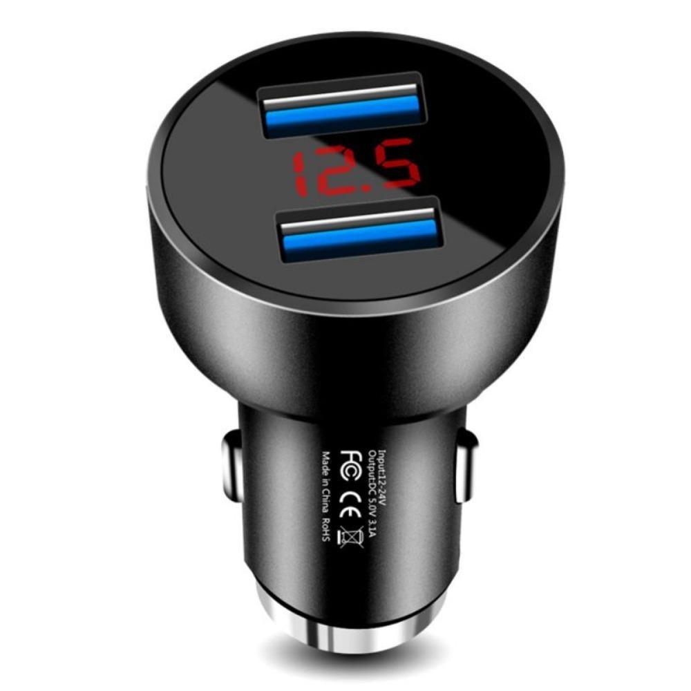 Digital Display Dual USB LED Voltmeter Car Charger Car Charger Dual USB  Mobile Phone
