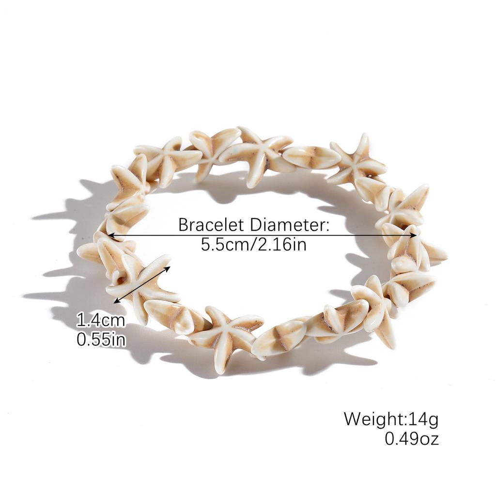 Bohemian Braided Knotted Bracelet Ocean Series Woven Natural Shell Starfish Bracelet