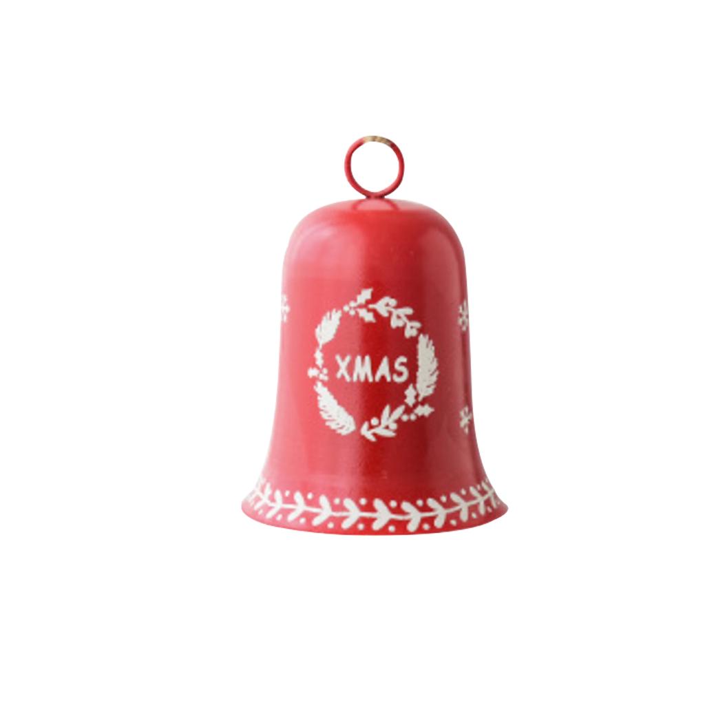 Wrought Iron Open Christmas Bell Hand Crank Can Ring Large Bell Christmas Tree Decoration Pendant