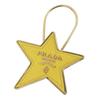 Excellent Star-shaped Logo Key Ring Keychain Yellow Safiano Leather 1PP049 Used