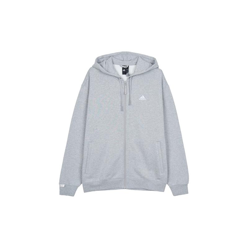 

adidas Unisex Grey Casual Zip-Up Hoodie Grey IV7688 XXL