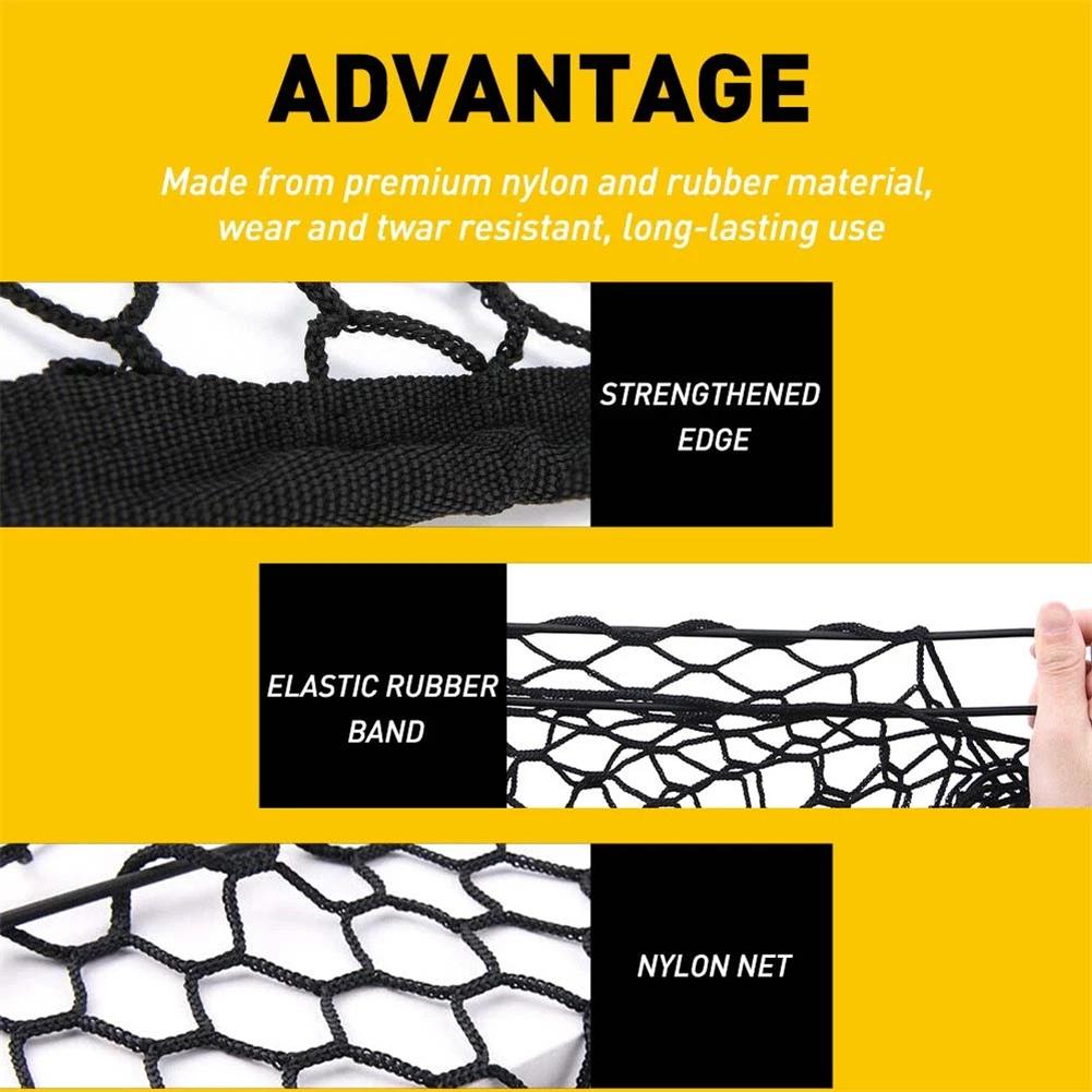 90x40cm Elastic Nylon Net Rear Trunk Luggage Storage For Car SUV Cargo Holder Organizer Parts Accessories