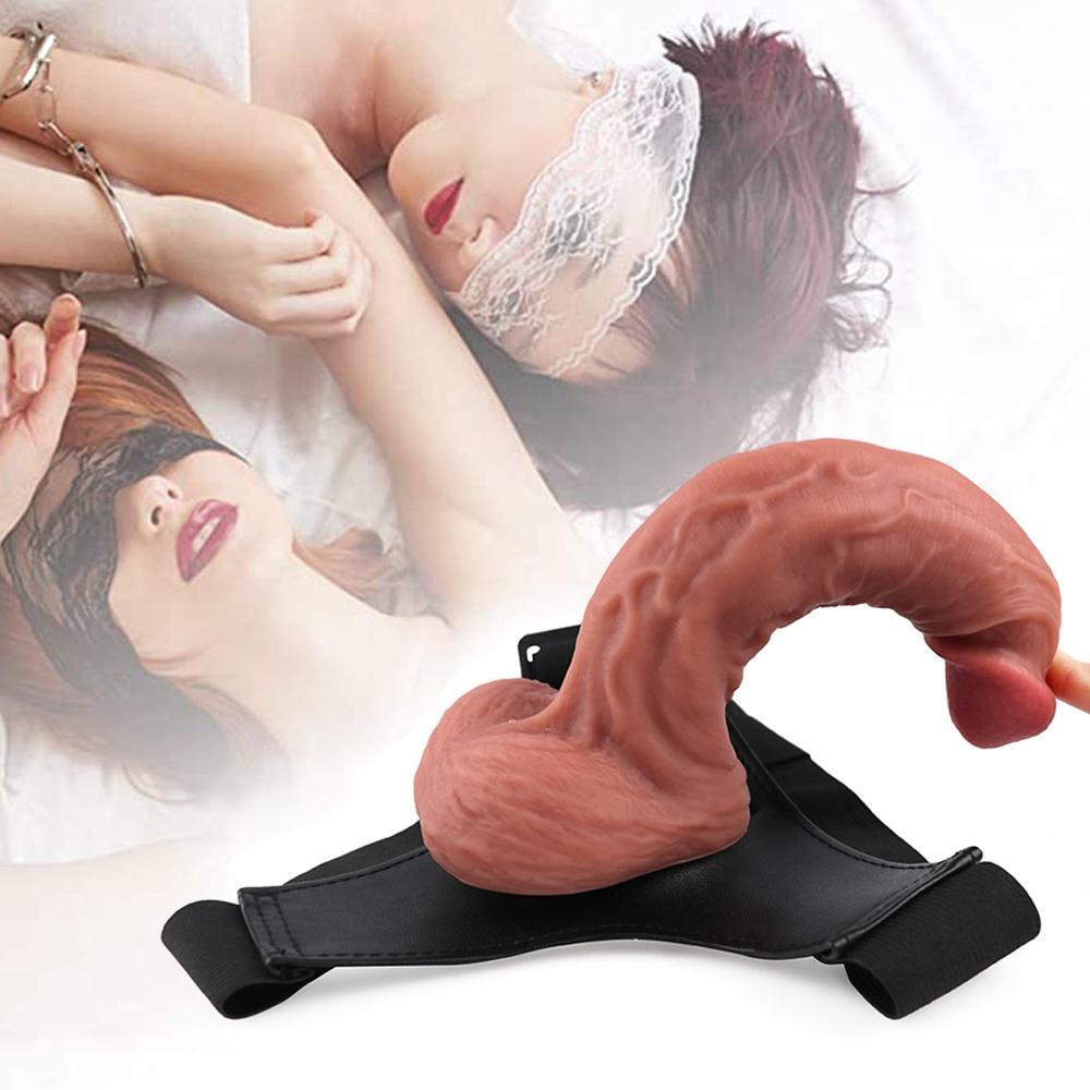 Umschnalldildo, realistischer Penis, verstellbarer Strapon-Silikondildo, Sexspielzeug für lesbische Frauen, Paare, weibliche Masturbation