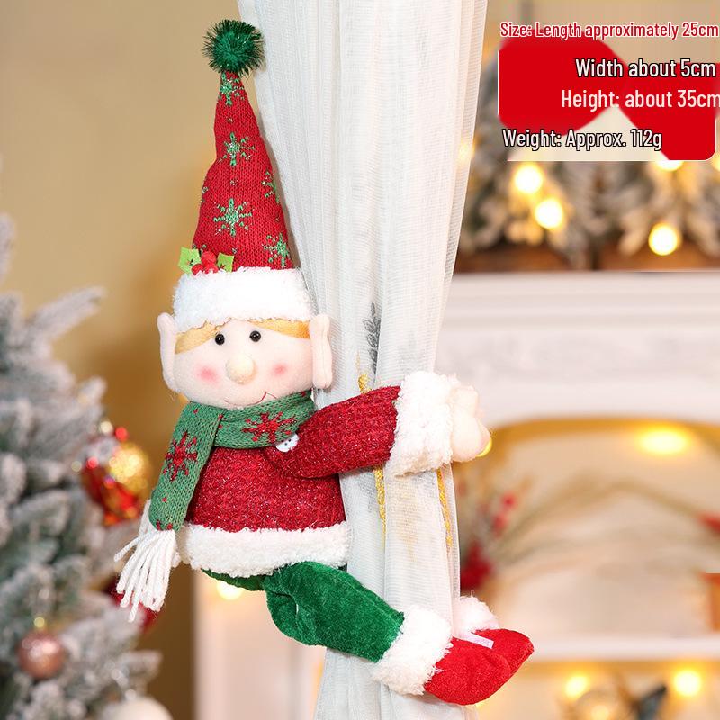 Kreativa julgardinsband: Snögubbe & Gammal Man Tecknade Prydnader