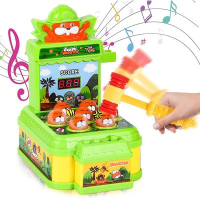 Mini Whack A Mole Game,Hammering Toys,Mini Electronic Arcade Game for Toddlers Ages 3 and Up,Developmental Game Interactive Toy Gift for Boys Girls