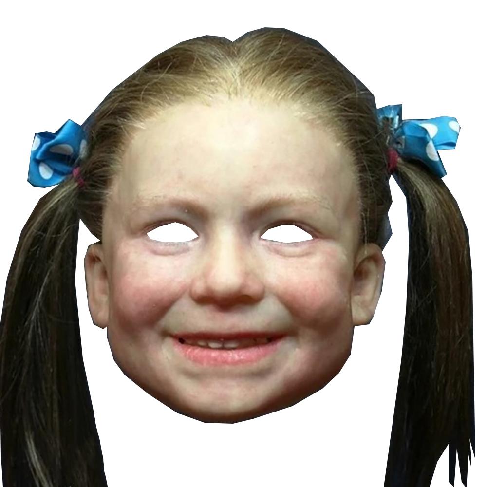 Halloween Human Latex Mask Little Girl Headgear Cosplay Props