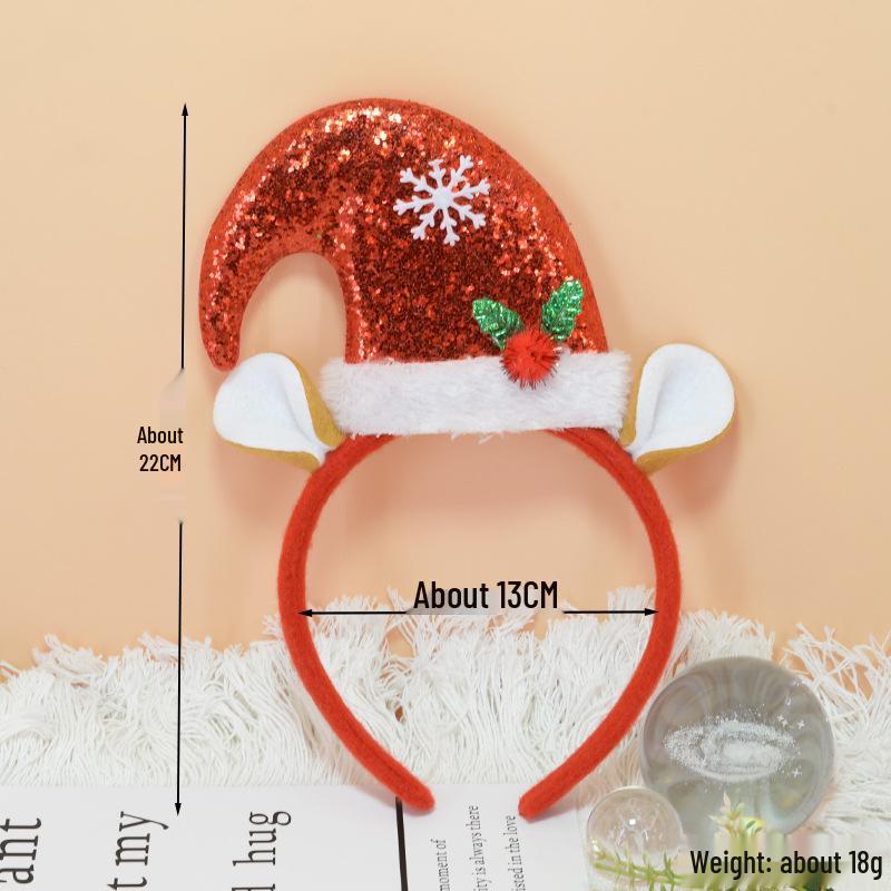 Festliche Weihnachts-Kopfbedeckung: Kostüm-Stirnband für Kinder und Erwachsene & Party-Haarschmuck