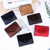 Fashion Envelope Leather Trifold Wallet - Snap Button Card Organizer with Zipper Pocket, Elegant Short Clutch for Women