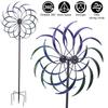 Rainbow Color Windmill Double-Layer Iron Windmill Wear Resist Public Craft Windmill for Yard Decoration Accessories Tool