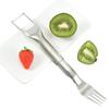 Watermelon Slicer Stainless Steel Fruit Cutting Gadget Stainless Steel Watermelon Cube Cutter for Camping Picnics Home Parties