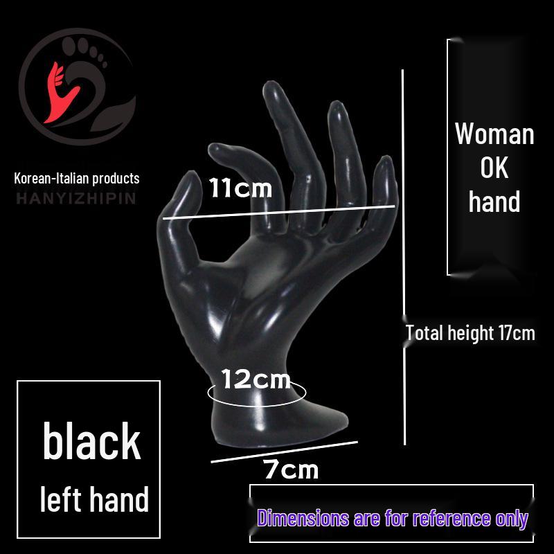 Creative OK Shape Hand Mannequin: Short Plastic Display for Jewelry & Rings