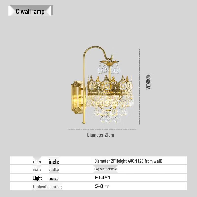 Dream Bubble Crystal Crown Wall Lamp