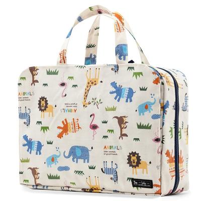 COLORFUL CANDY STYLE Diaper Pouch for Baby Cute and Animal March Across the Savanna B1503500 Boys, Portable, (Scarlet, Natural)