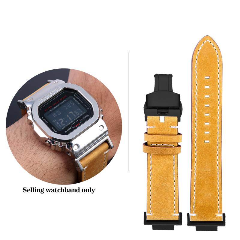 DW-5600 Vintage Rindsleder Uhrenarmband Für G-SHOCK Casio DW5600 GW-B5600 GW-M5610 GA 110 120 GA2100 Armband Uhrenarmband