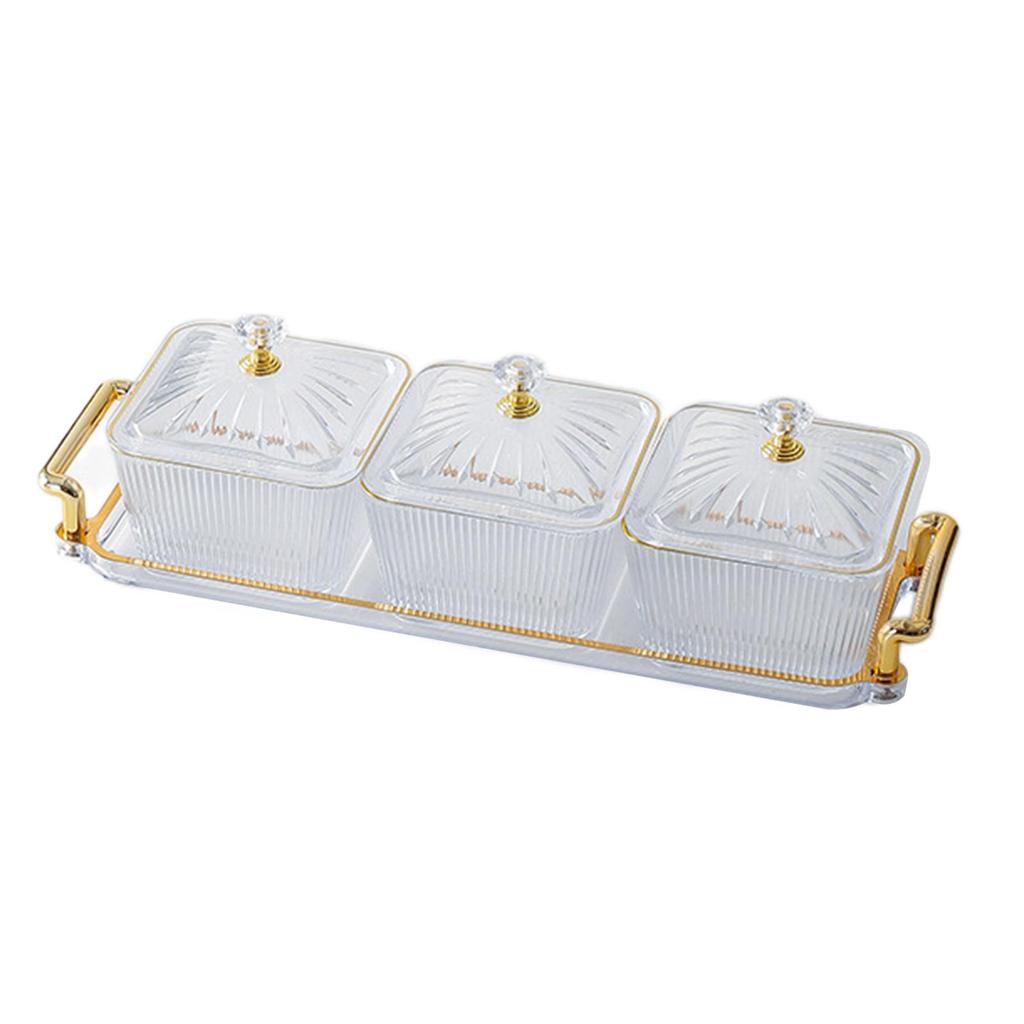 Divided Dried Fruit Plates Food Storage Container Multifunctional Appetizer Serving Tray for Snack