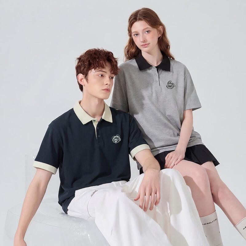 TonLion Unisex Short Sleeve Lapel Polo Shirt
