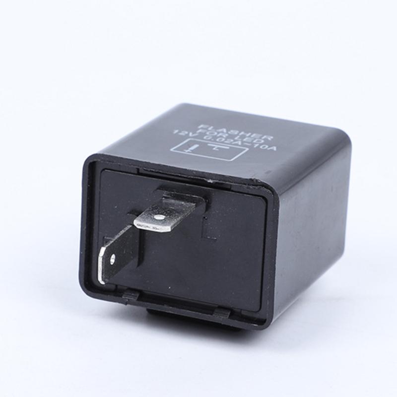 2-poliges elektronisches LED-Blinkrelais für LED-Blinkerbirnen für Motorräder, Hyper Flash, einstellbares LED-Blinkrelais