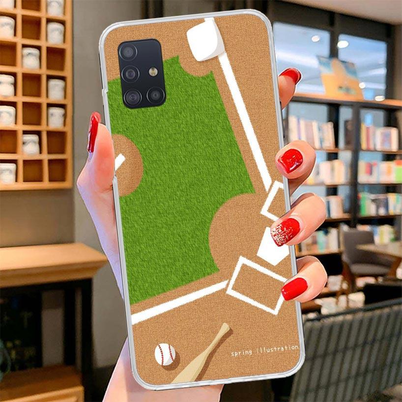 Baseball Sport Cover Phone Case For Samsung Galaxy A12 A22 A32 A52 A72 A02S Phone Case Note 20 Ultra 10 S10 Plus A51 A71 A50S A2