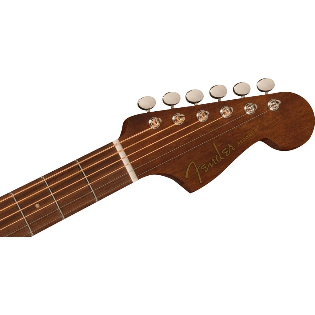Fender Redondo Special Electric Acoustic Pau Ferro Black Natural with Soft Case Guitar, Fingerboard, Pickguard,