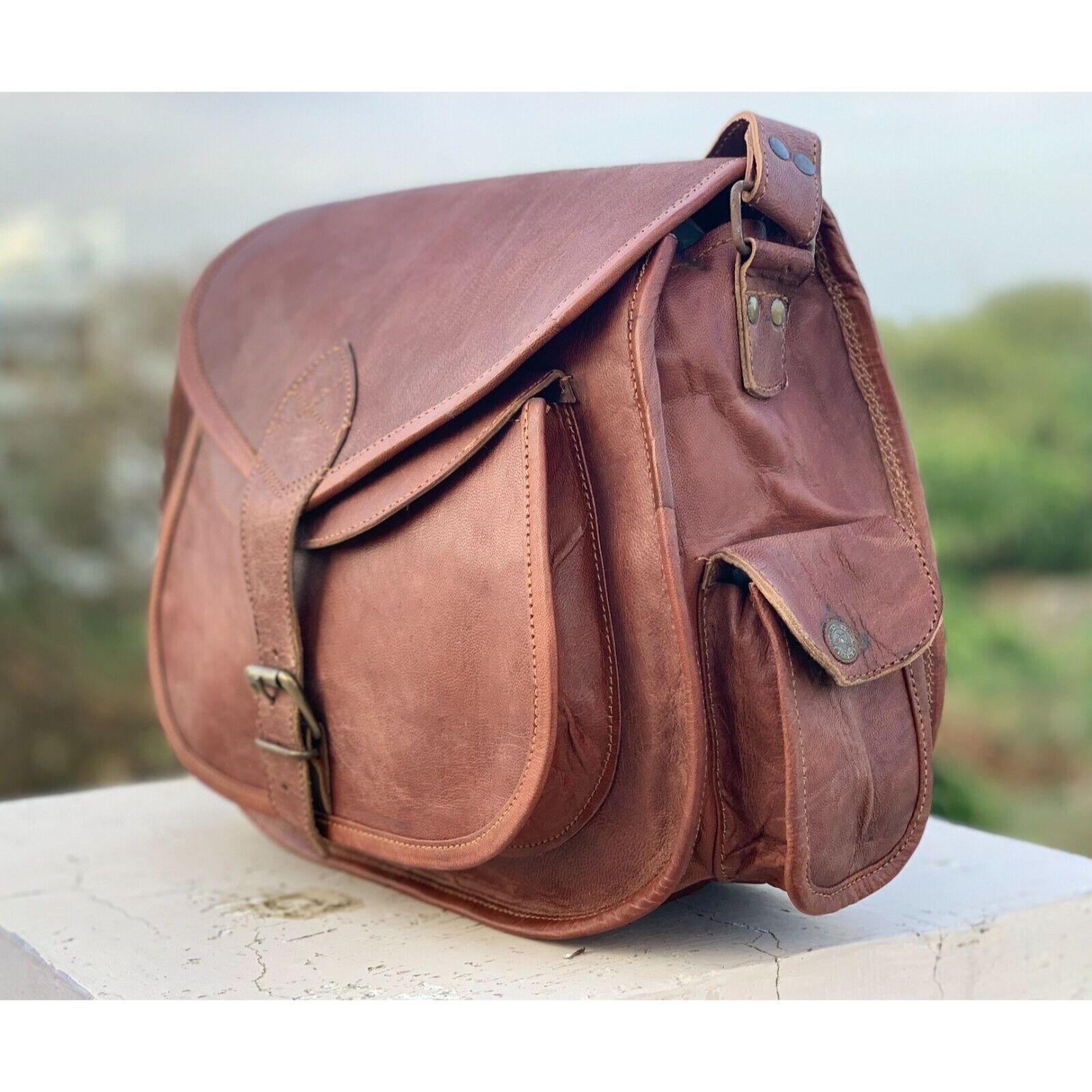 Винтажная женская сумка из натуральной мягкой кожи — фото 4